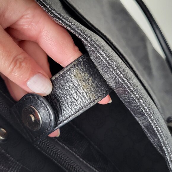 Michael Kors Jet Set Signature Tote • Black/Charcoal MK Logo • Large - Picture 12 of 12